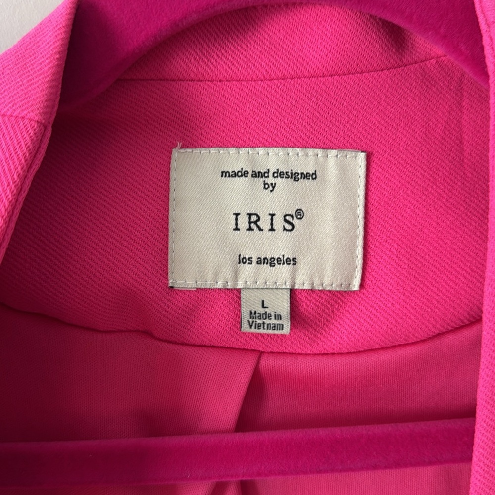 iris Hot Pink Open Front Blazer - Picture 4 of 4